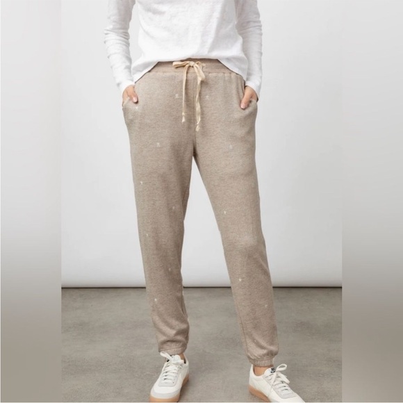 Rails Pants - Rails Kingston Heather Brown Embroidered Stars Pants Joggers size large